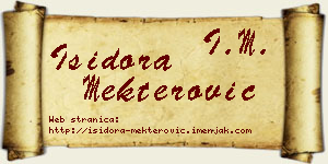 Isidora Mekterović vizit kartica